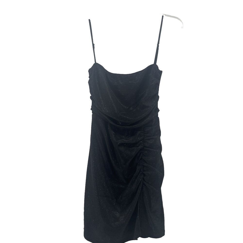 LUCY IN THE SKY Black Mini Dress Womens Small Sparkle Hoco Party Fairy Going Out